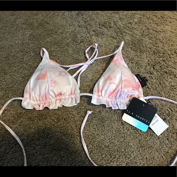 La hearts pink floral bikini - Picture 3 of 4